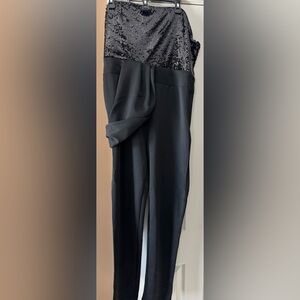 Elegant Black Sequin Jumpsuit